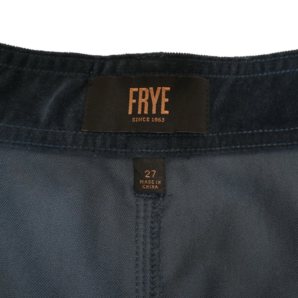 FRYE Womens 27 Camber Wide Leg Crop Velvet Pant in Midnight Blue - Picture 10 of 12